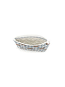 Dachshund Gingham Blue Makeup Bag