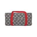Dachshund Gingham Game Day Black/Red Quilted Weekender Duffle Bag