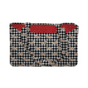 Dachshund Gingham Game Day Black/Red Quilted Tote