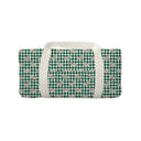 Dachshund Gingham Game Day Green/Gold Quilted Weekender Duffle Bag