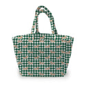 Dachshund Gingham Game Day Green/Gold Quilted Handbag