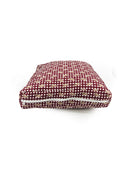 Dachshund Gingham Game Day Maroon Quilted Pet Bed