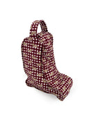 Dachshund Gingham Game Day Maroon Quilted Boot Bag