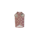 Dachshund Gingham Game Day Maroon Pet Vest
