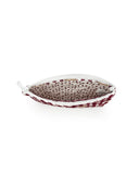 Dachshund Gingham Game Day Maroon Makeup Bag