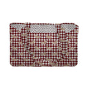 Dachshund Gingham Game Day Maroon Quilted Tote