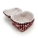 Dachshund Gingham Game Day Maroon Quilted Travel Case