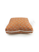Dachshund Gingham Game Day Orange Quilted Pet Bed