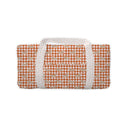 Dachshund Gingham Game Day Orange Quilted Weekender Duffle Bag
