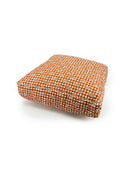 Dachshund Gingham Game Day Orange Quilted Pet Bed
