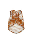 Dachshund Gingham Game Day Orange Pet Vest
