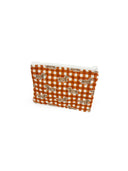 Dachshund Gingham Game Day Orange Makeup Bag