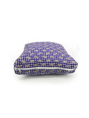 Dachshund Gingham Game Day Purple Quilted Pet Bed