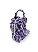 Dachshund Gingham Game Day Purple Quilted Boot Bag