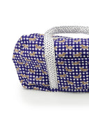 Dachshund Gingham Game Day Purple Quilted Weekender Duffle Bag