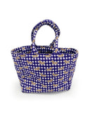 Dachshund Gingham Game Day Purple Quilted Handbag