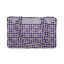 Dachshund Gingham Game Day Purple Quilted Tote