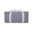 Dachshund Gingham Game Day Royal Blue Quilted Weekender Duffle Bag
