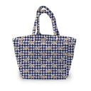 Dachshund Gingham Game Day Royal Blue Quilted Handbag