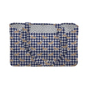 Dachshund Gingham Game Day Royal Blue Quilted Tote