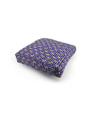 Dachshund Gingham Game Day Purple Quilted Pet Bed