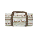 Dachshund Rodeo Linen Quilted Weekender Duffle Bag