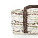 Dachshund Rodeo Linen Quilted Weekender Duffle Bag