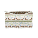Dachshund Rodeo Linen Makeup Bag