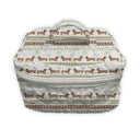 Dachshund Rodeo Linen Quilted Travel Case