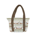 Dachshund Rodeo Linen Zipper Tote Bag