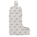 Dachshund Dots Game Day Black/Red Quilted Boot Bag