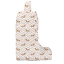 Dachshund Dots Game Day Orange Quilted Boot Bag