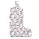 Dachshund Dots Game Day Purple Quilted Boot Bag