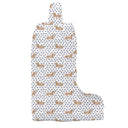 Dachshund Dots Game Day Royal Blue Quilted Boot Bag