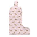 Dachshund Dots Pink Quilted Boot Bag