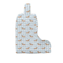 Dachshund Gingham Blue Quilted Boot Bag