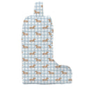 Dachshund Gingham Blue Quilted Boot Bag