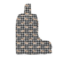 Dachshund Gingham Game Day Black/Red Quilted Boot Bag