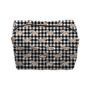 Dachshund Gingham Game Day Black/Red Makeup Bag