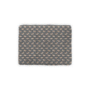 Dachshund Gingham Game Day Black/Red Quilted Pet Bed