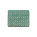 Dachshund Gingham Game Day Green/Gold Quilted Pet Bed