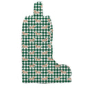 Dachshund Gingham Game Day Green/Gold Quilted Boot Bag