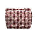 Dachshund Gingham Game Day Maroon Makeup Bag