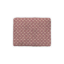 Dachshund Gingham Game Day Maroon Quilted Pet Bed