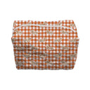 Dachshund Gingham Game Day Orange Makeup Bag