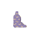 Dachshund Gingham Game Day Purple Quilted Boot Bag