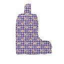 Dachshund Gingham Game Day Purple Quilted Boot Bag