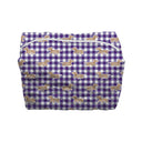Dachshund Gingham Game Day Purple Makeup Bag
