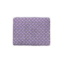 Dachshund Gingham Game Day Purple Quilted Pet Bed