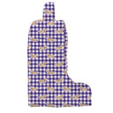 Dachshund Gingham Game Day Purple Quilted Boot Bag